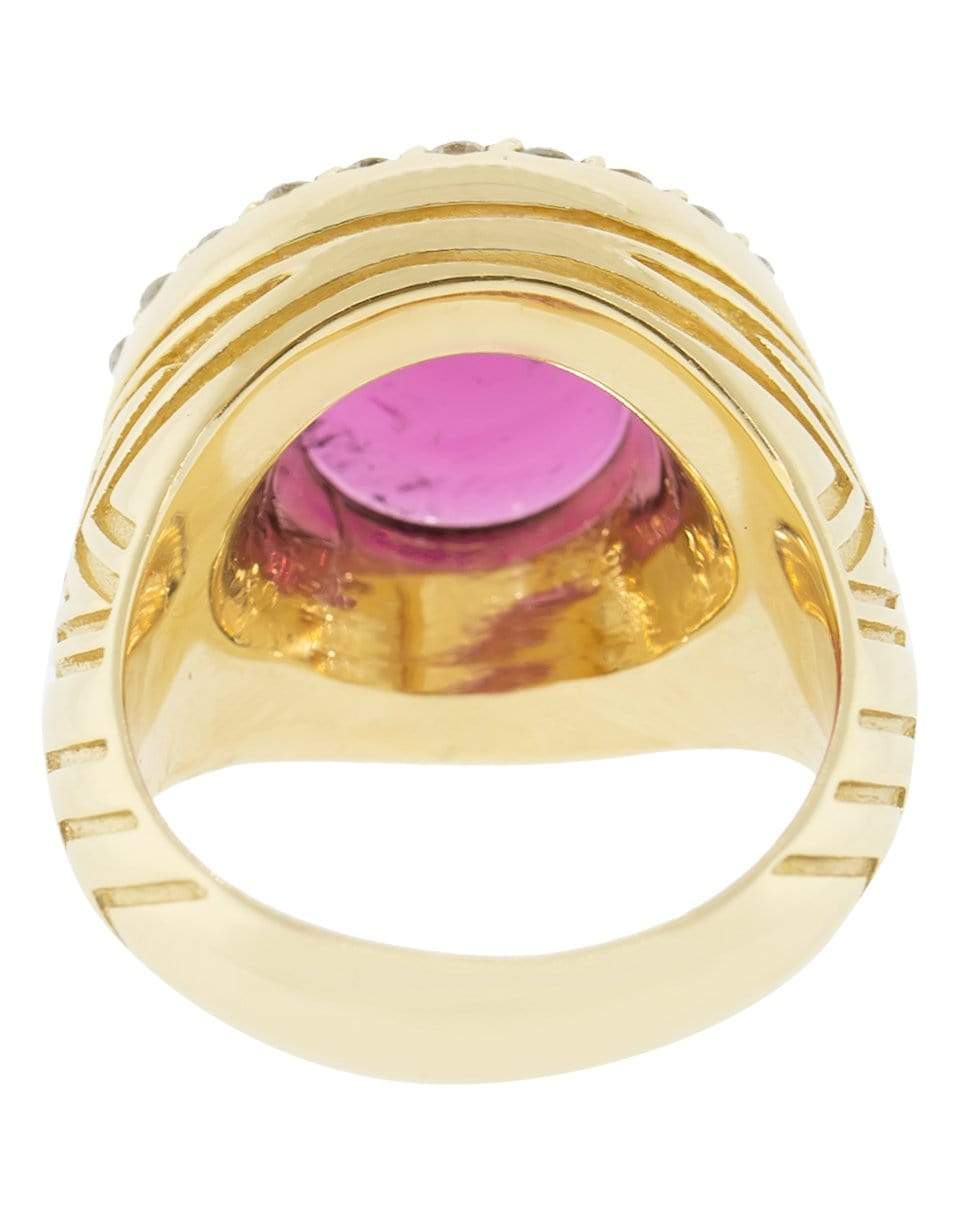 MARLO LAZ-Pink Tourmaline Gypsy Ring-YELLOW GOLD