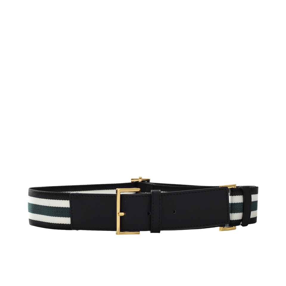 MARNI-Stripe Canvas Belt-PINE