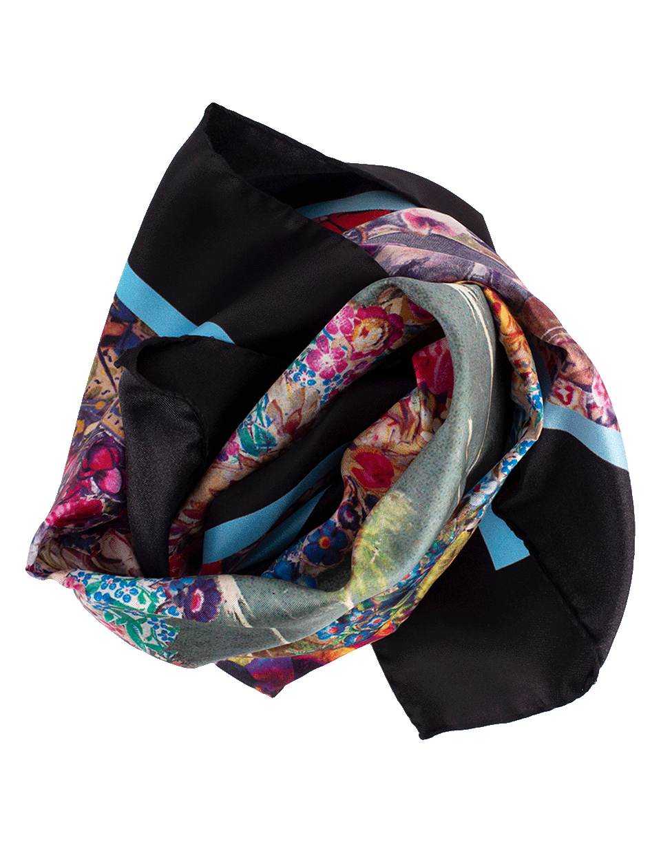 MARNI-Boat And Flowers Scarf-PWDRBLUE