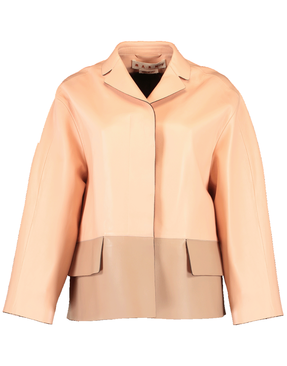 MARNI-Two Tone Leather Jacket-