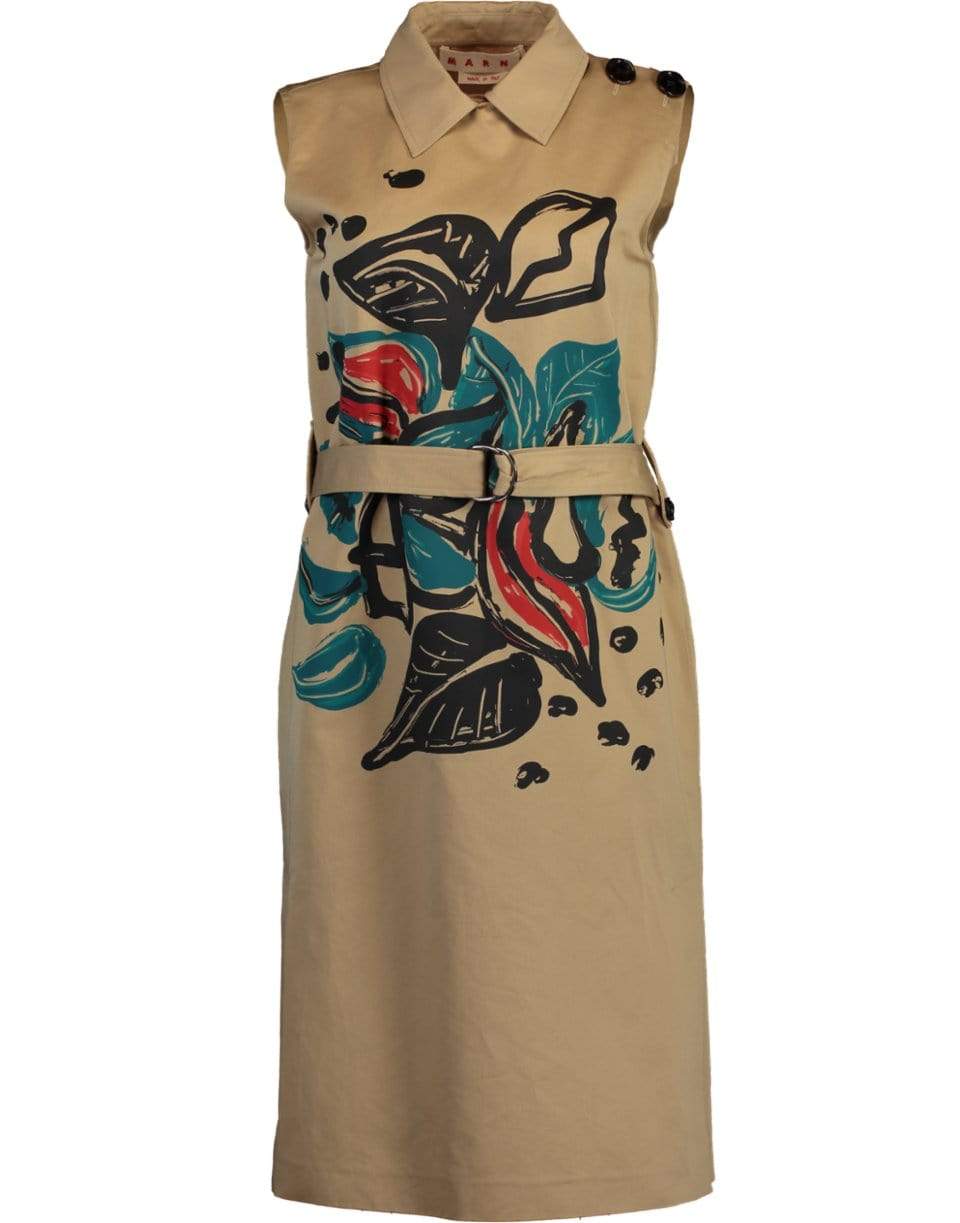 MARNI-Belted Print Dress-