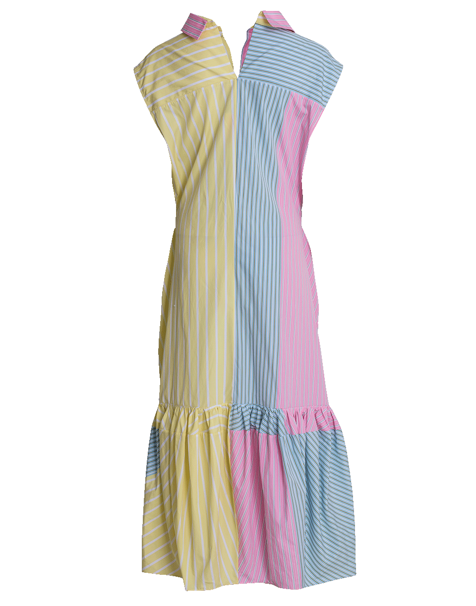 MARNI-Multi Stripe Asymmetrical Dress-