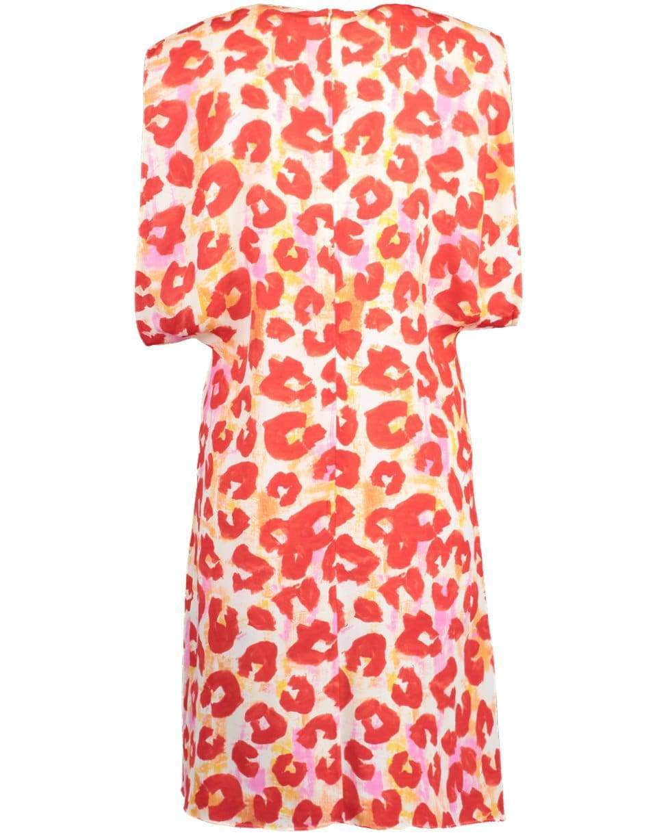 MARNI-Poppy Red Floral Print Dress-