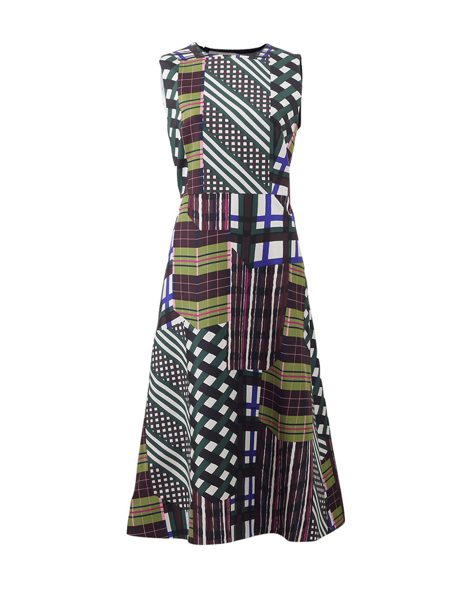 MARNI-Skyline Print Dress-STONE