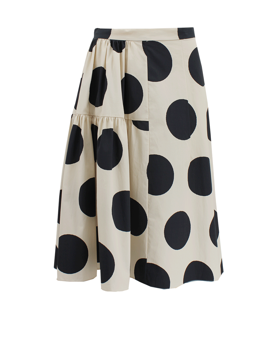 MARNI-Polka Dot Side Gather Skirt-