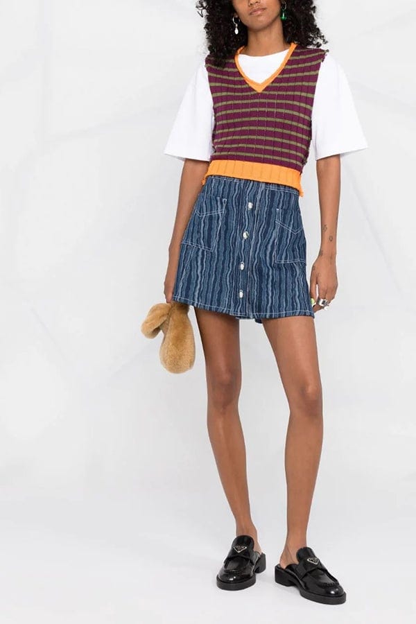 Front Button Mini Skirt CLOTHINGSKIRTMINI MARNI   