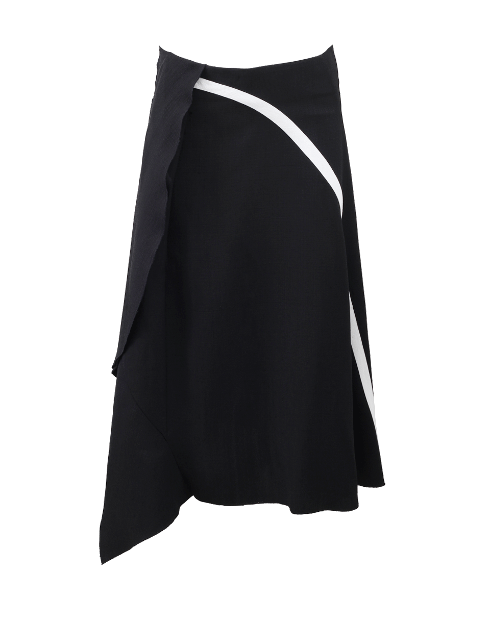 MARNI-Asymmetric Contrast Skirt-