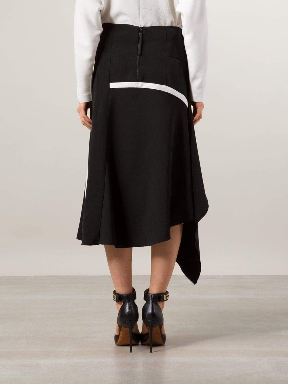 MARNI-Asymmetric Contrast Skirt-