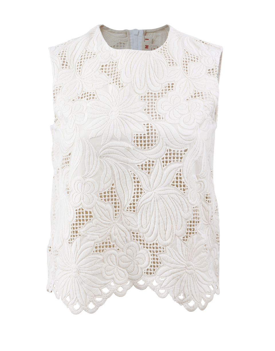 MARNI-Lace Crop Top-