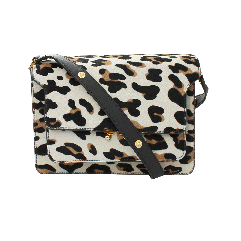 MARNI-Leopard Shoulder Bag-BEIGE