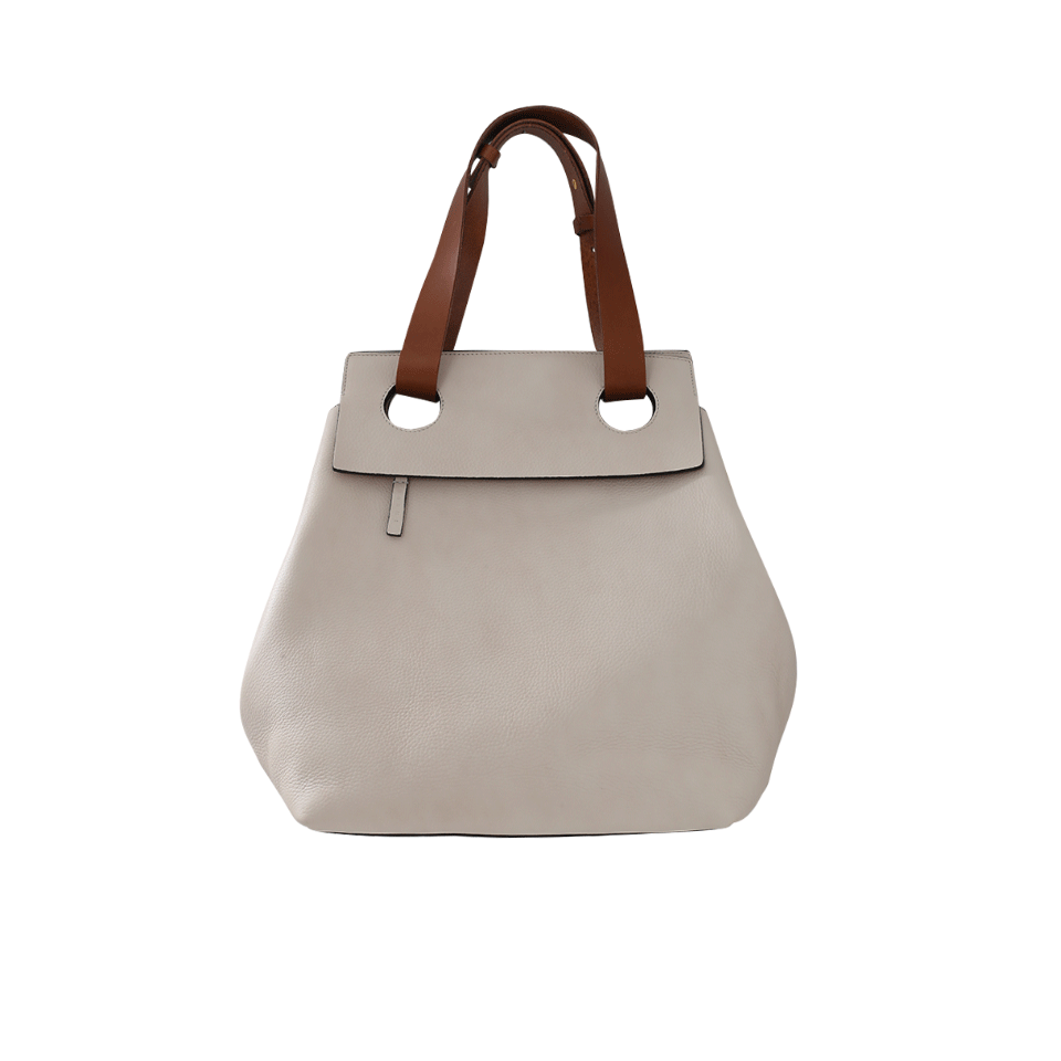 MARNI-Leather Shopping Bag-ANTWHITE