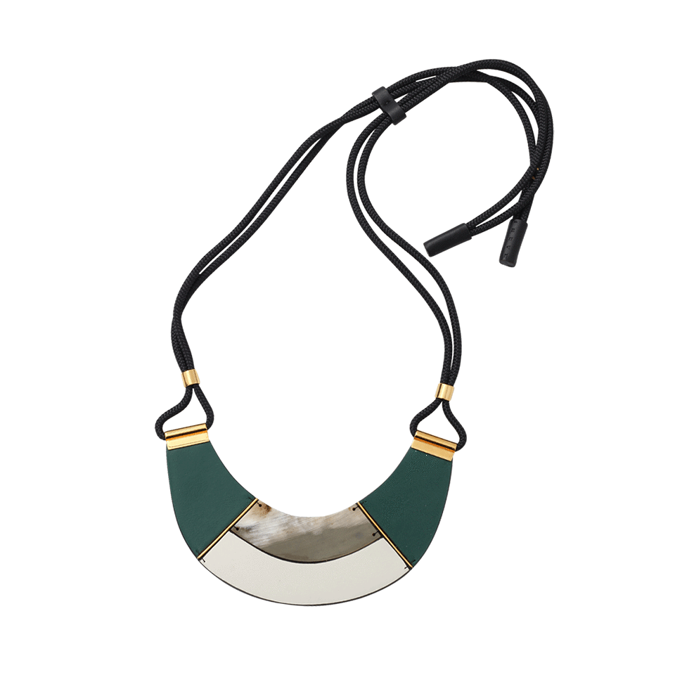 MARNI-Leather Necklace-LIMESTON