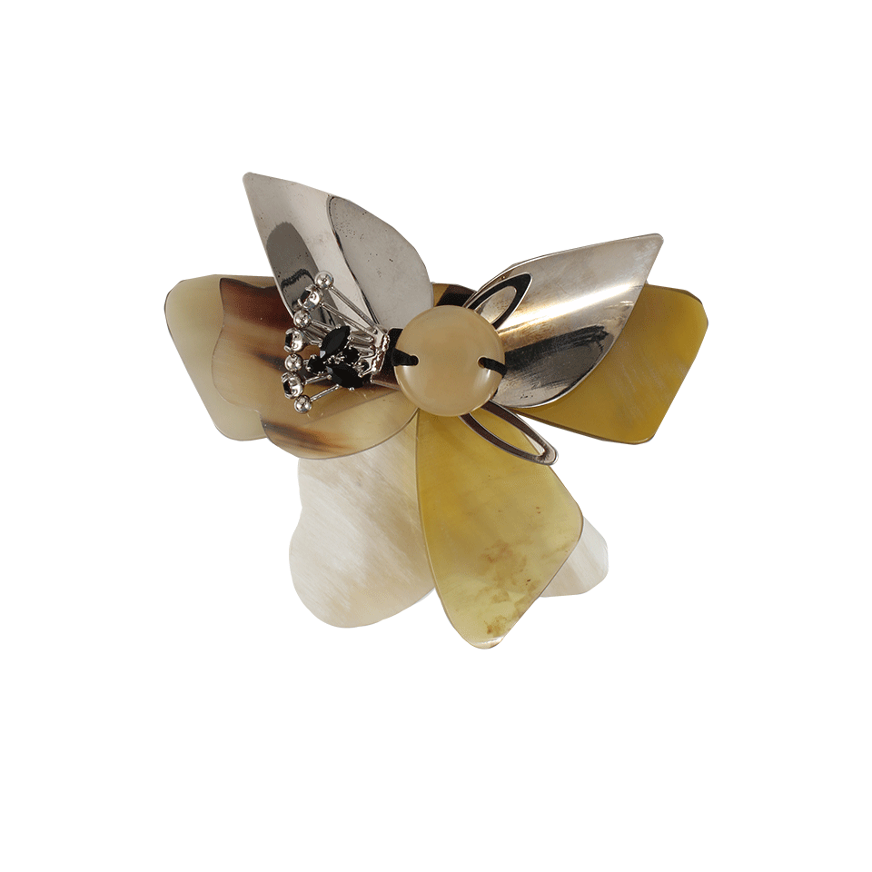 MARNI-Flower Brooch-NATURAL