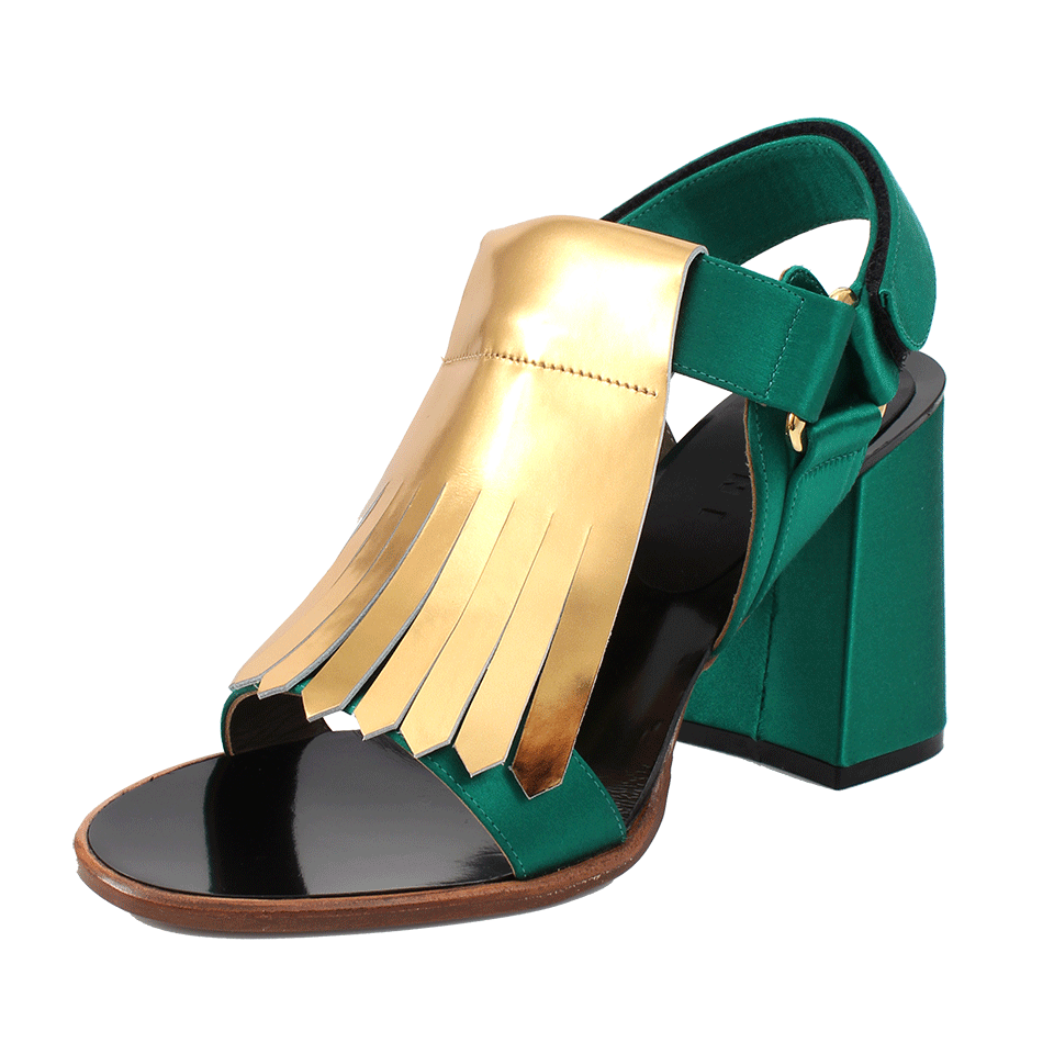 MARNI-Bi-Color Fringe Sandal-