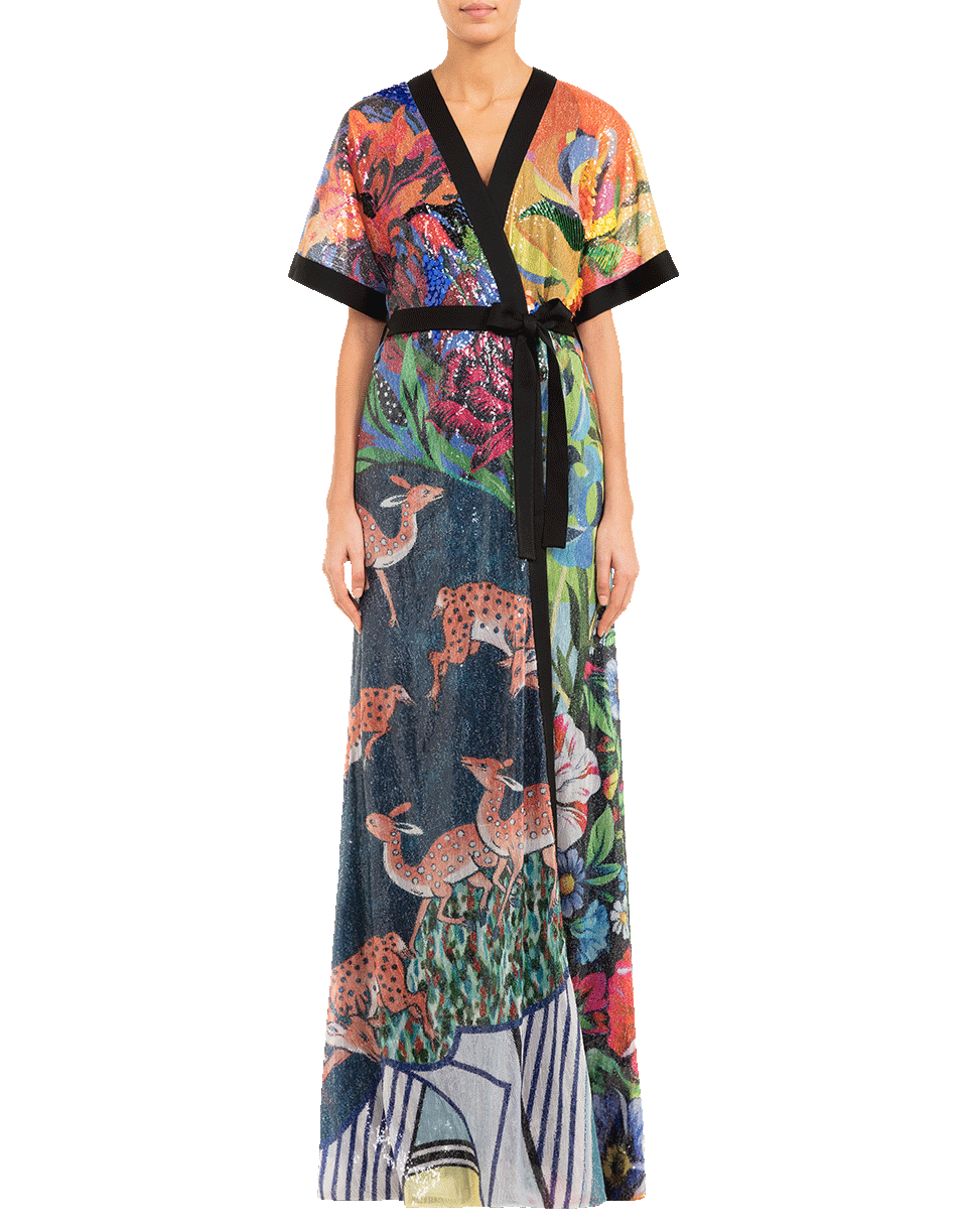 MARY KATRANTZOU-Natalia Kimono Dress-COLLAGE