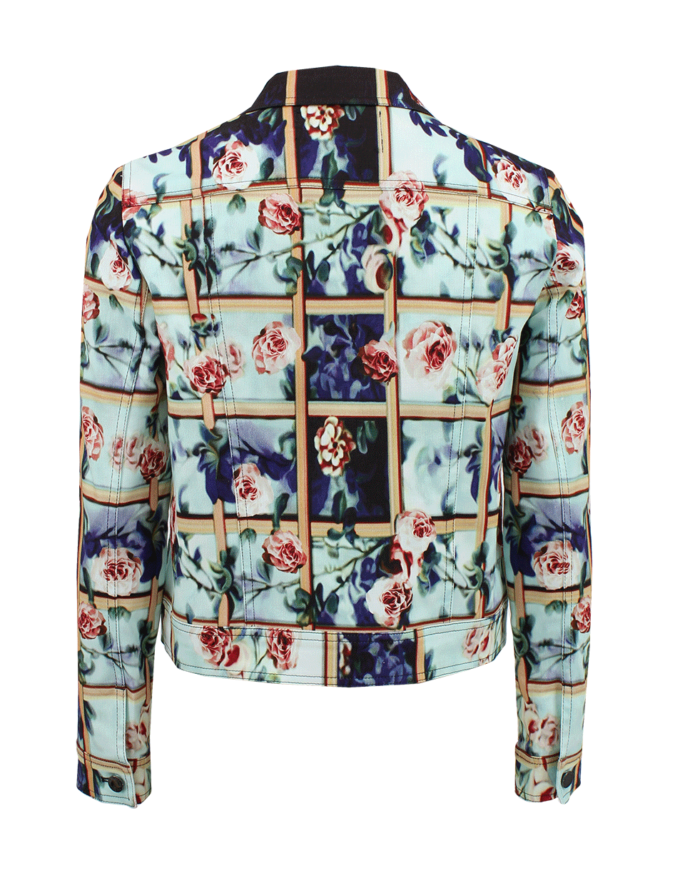 Cage Floral Print Denim Jacket CLOTHINGJACKETCASUAL MARY KATRANTZOU   