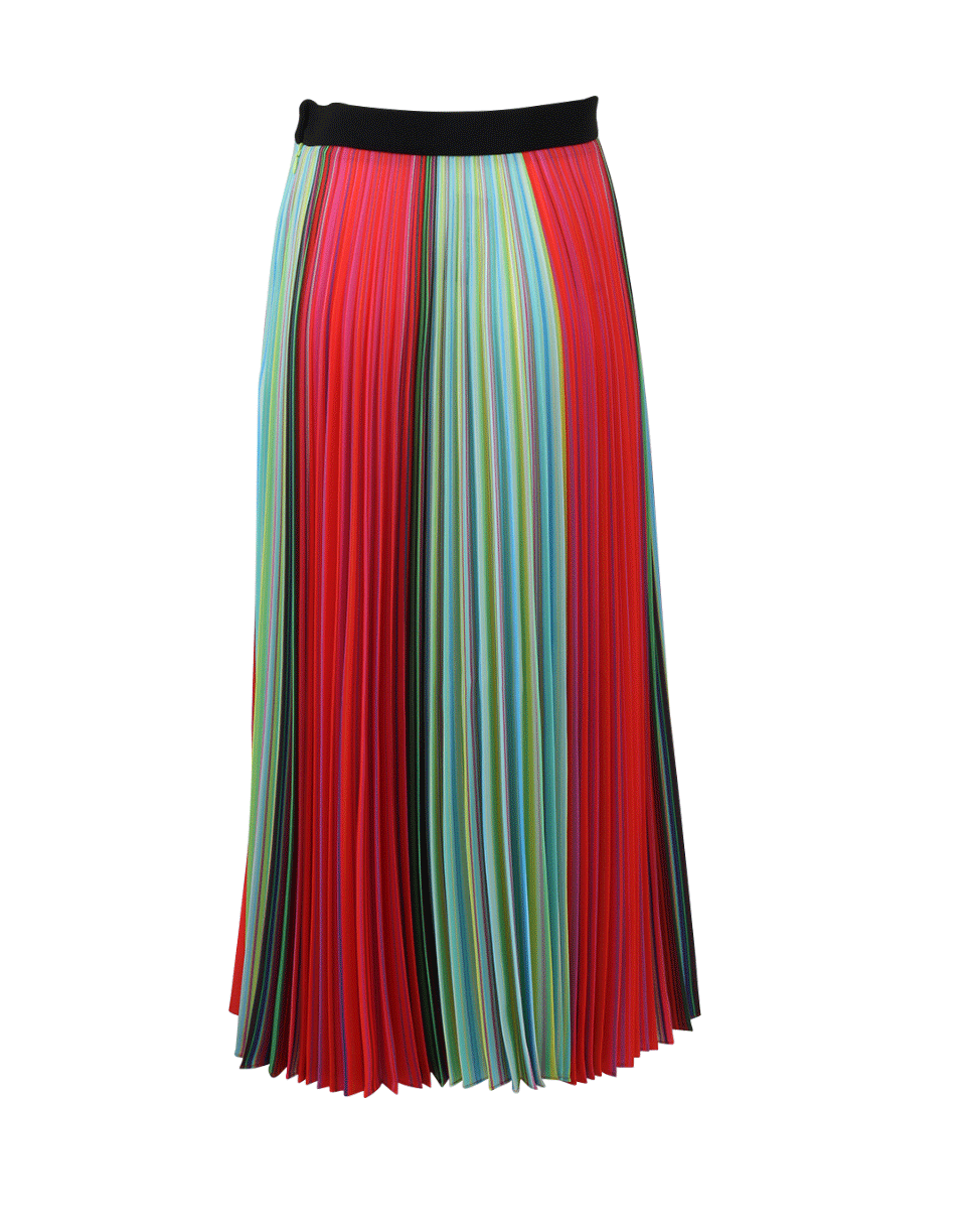 MARY KATRANTZOU-Pleated Stripe Skirt-