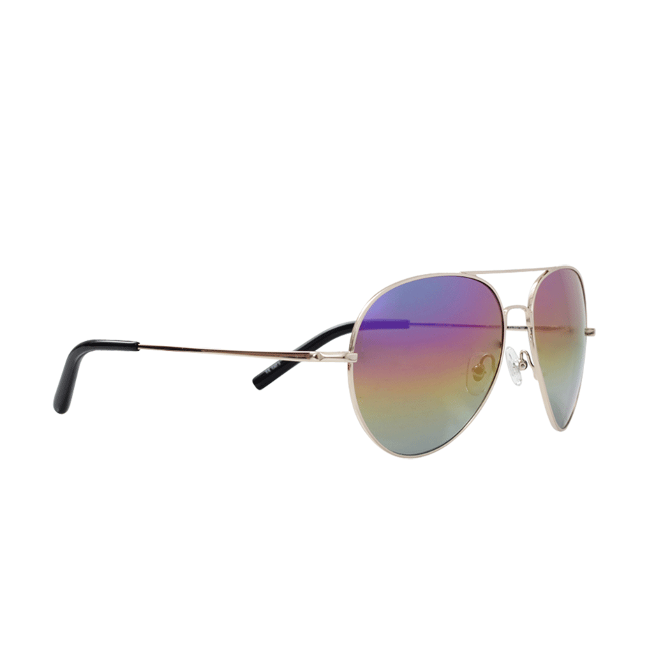 MATTHEW WILLIAMSON-Rainbow Mirror Sunglasses-GLD/BLK