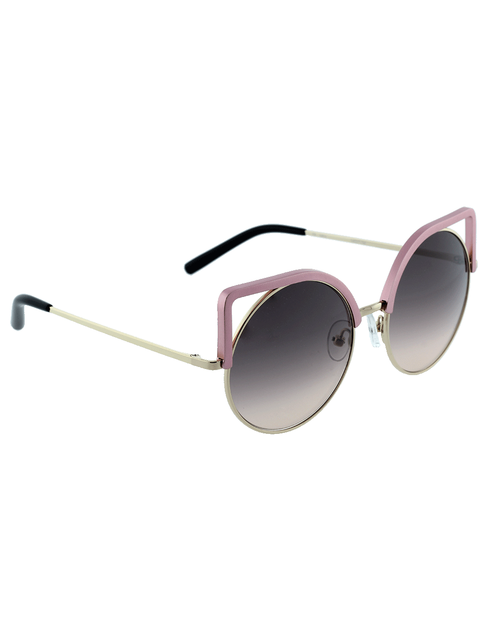 MATTHEW WILLIAMSON-Square Frame Round Sunglasses-PINK