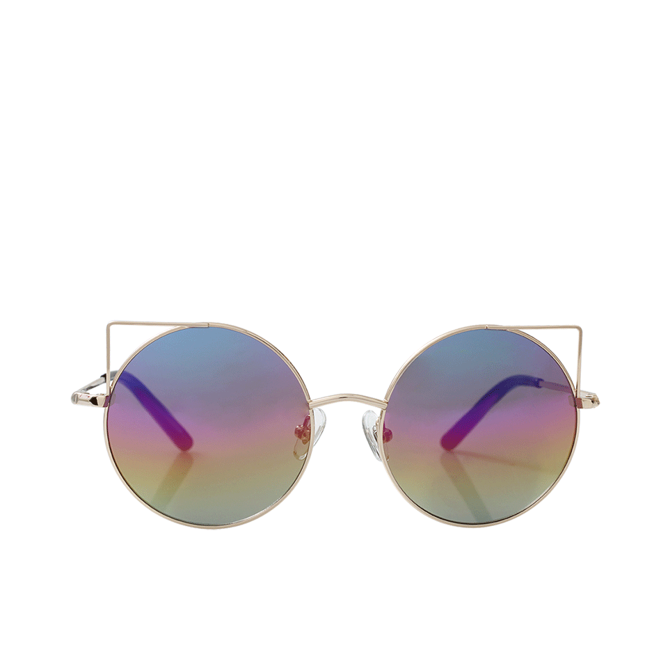 MATTHEW WILLIAMSON-Rainbow Round Sunglasses-RAINBOW
