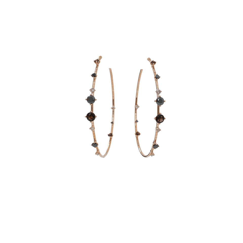 MATTIA CIELO-Rugiada Diamond Hoop Earrings-ROSE GOL