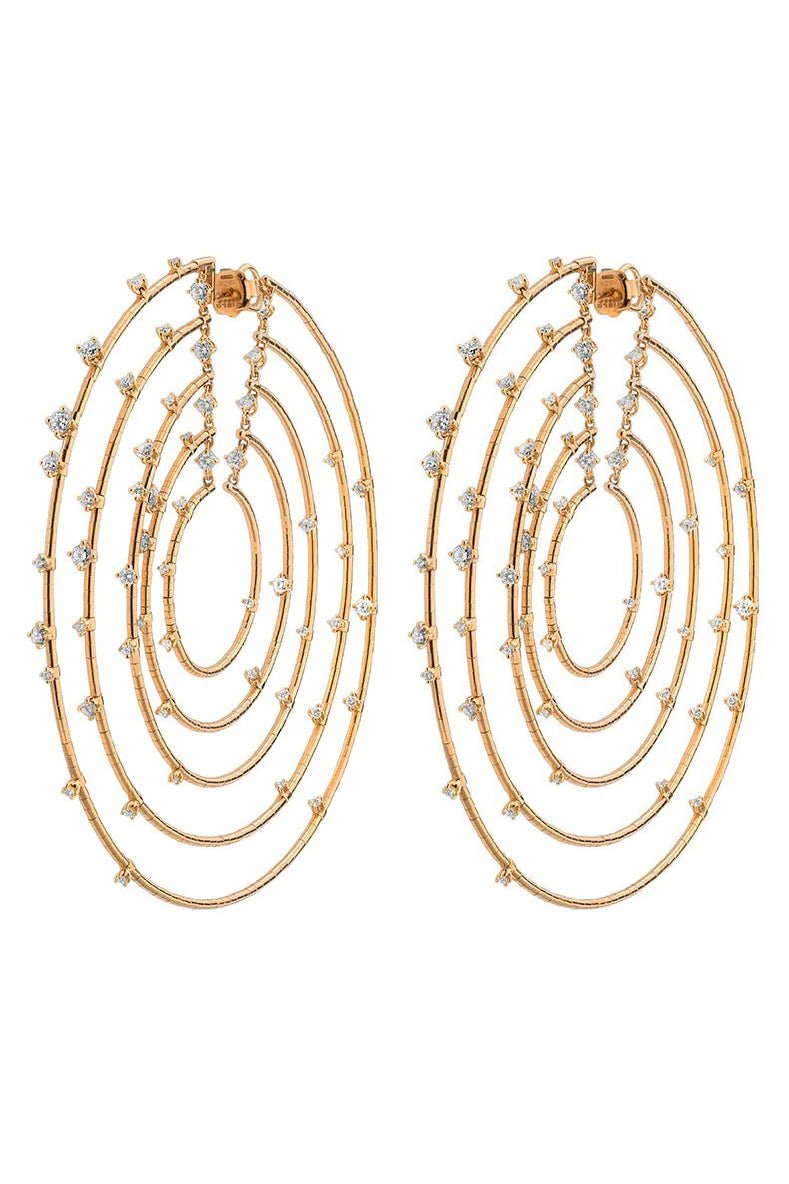 MATTIA CIELO-5 Row Echo Diamond Hoops-YELLOW GOLD