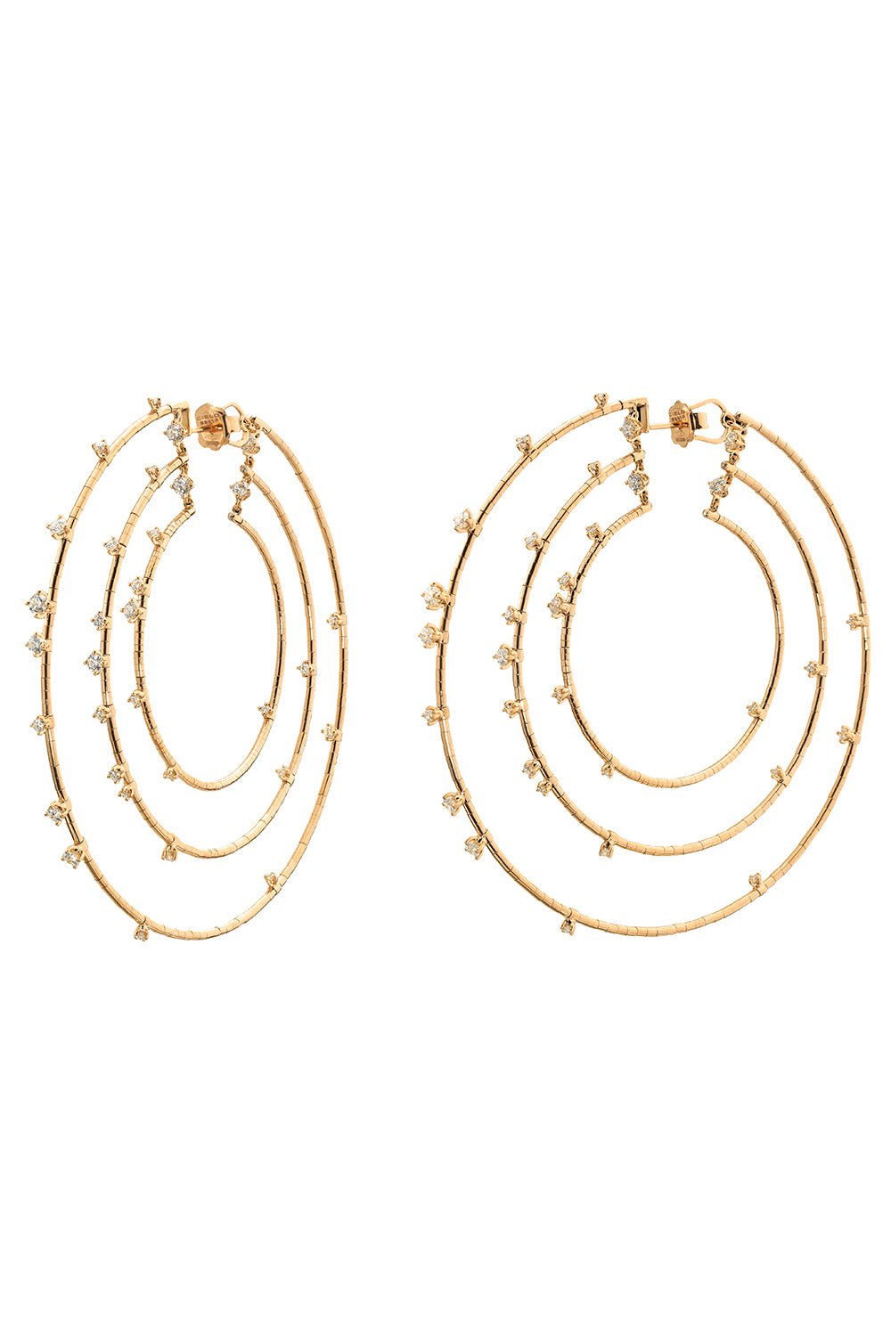 MATTIA CIELO-Diamond Echo Earrings-YELLOW GOLD