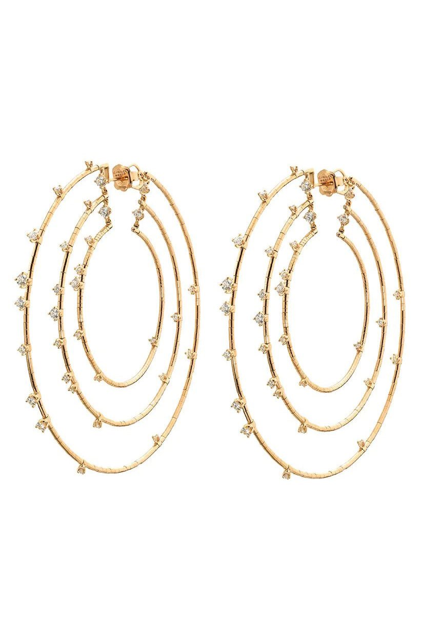 MATTIA CIELO-Diamond Echo Earrings-YELLOW GOLD