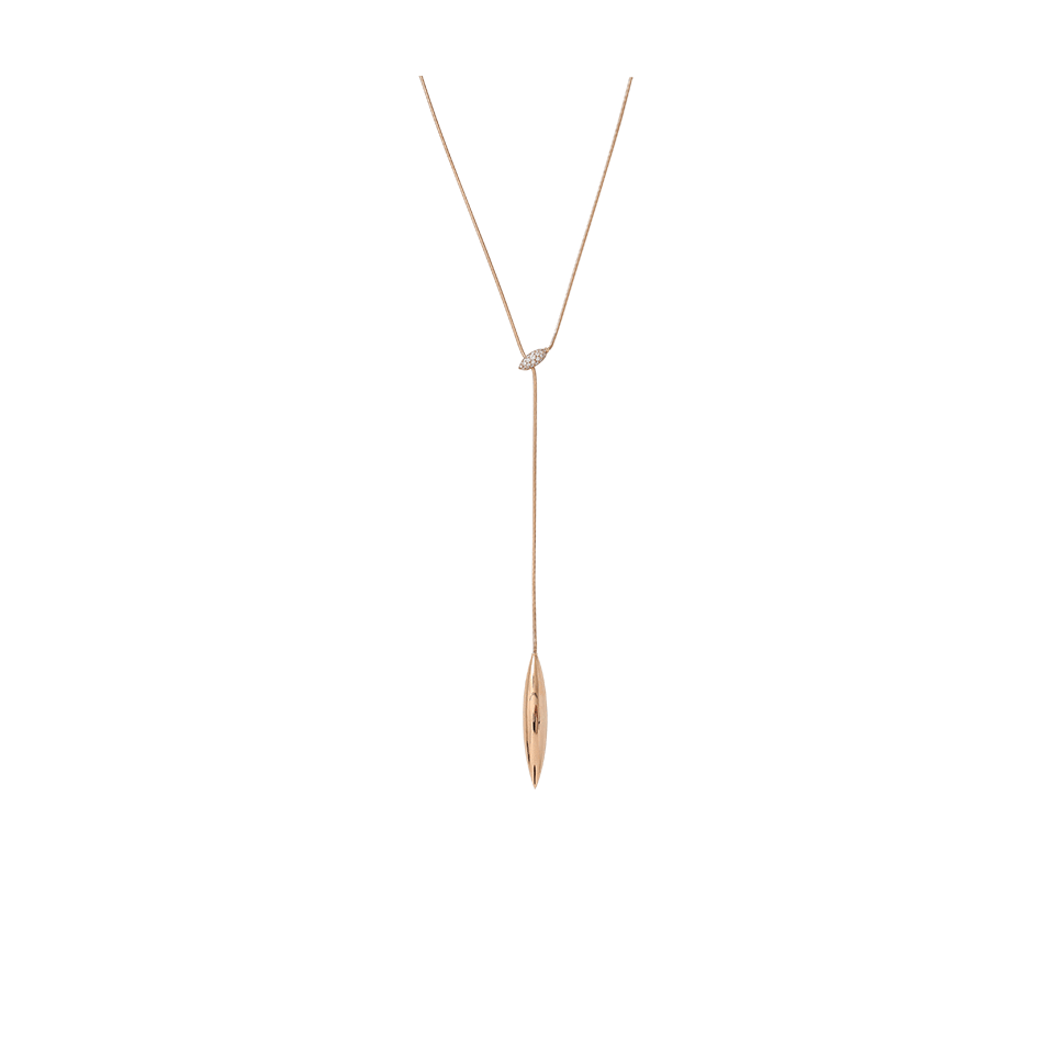 MATTIA CIELO-Ghiaccio Collection Lariat Necklace-ROSE GOLD