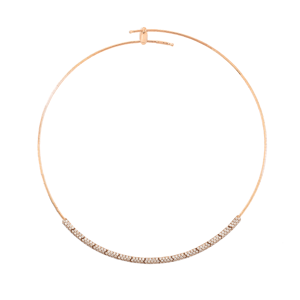 MATTIA CIELO-Rugiada Diamond Pave Collar-ROSE GOLD