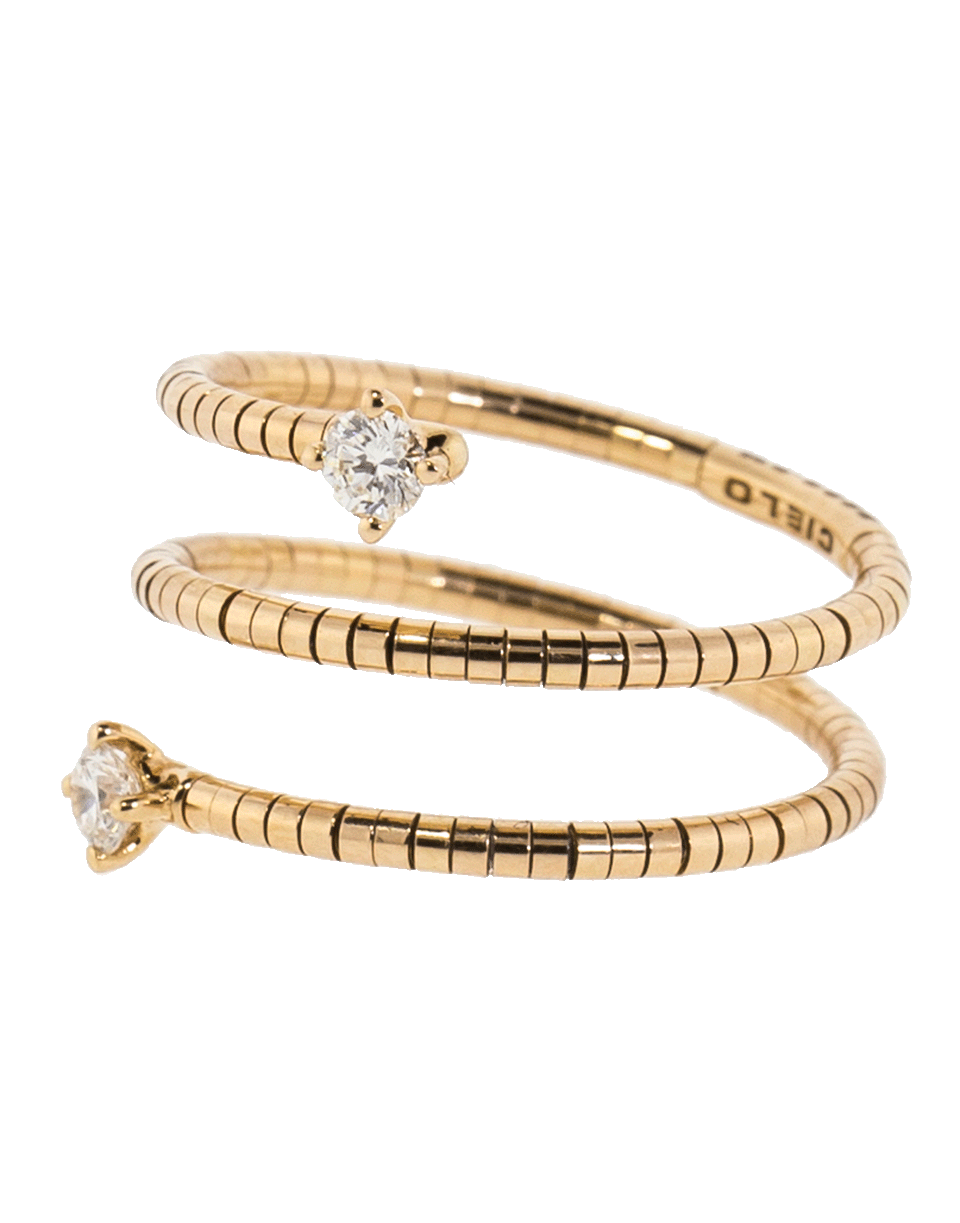 MATTIA CIELO-Rugiada Diamond End Three Wrap Ring-ROSE GOLD