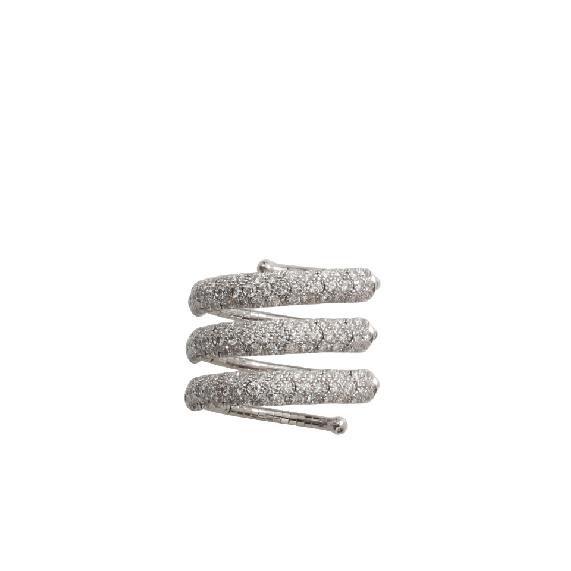 MATTIA CIELO-Rugiada Pave Diamond Wrap Ring-WHITE GOLD