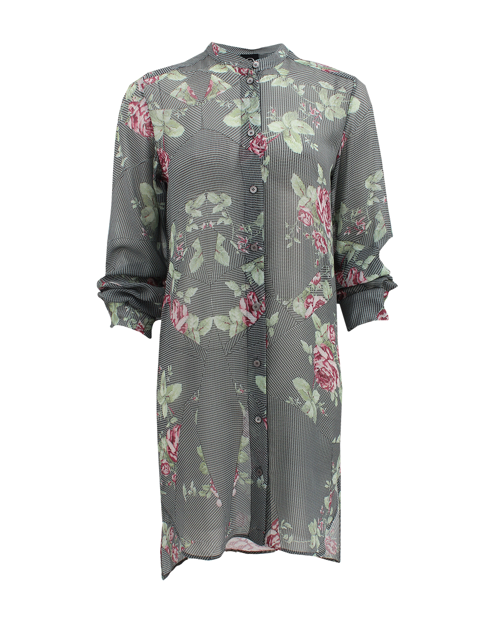 McQ by Alexander McQueen-Floral Button Down Tunic-