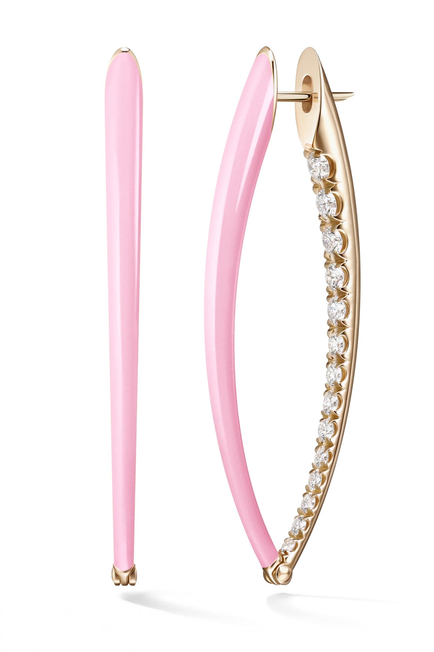 MELISSA KAYE-Large Marissa Pink Cristina Earrings-