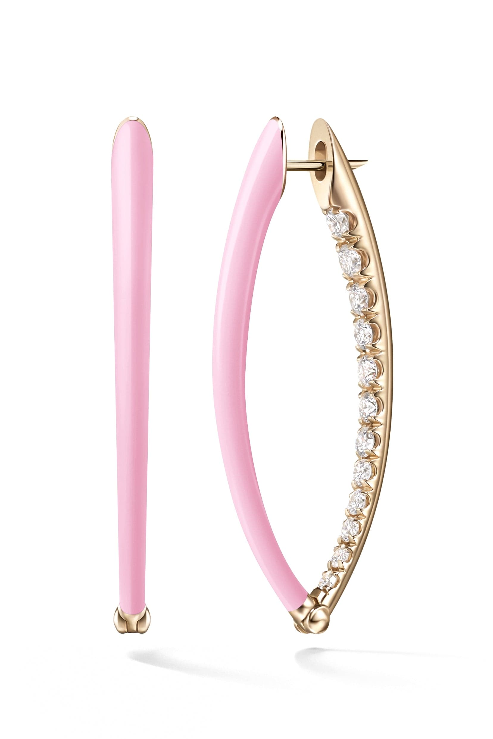 MELISSA KAYE-Marissa Pink Cristina Medium Earrings-