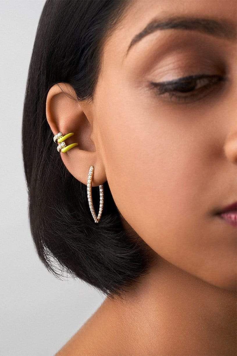 MELISSA KAYE-Cristina Large Diamond Earrings-YELLOW GOLD