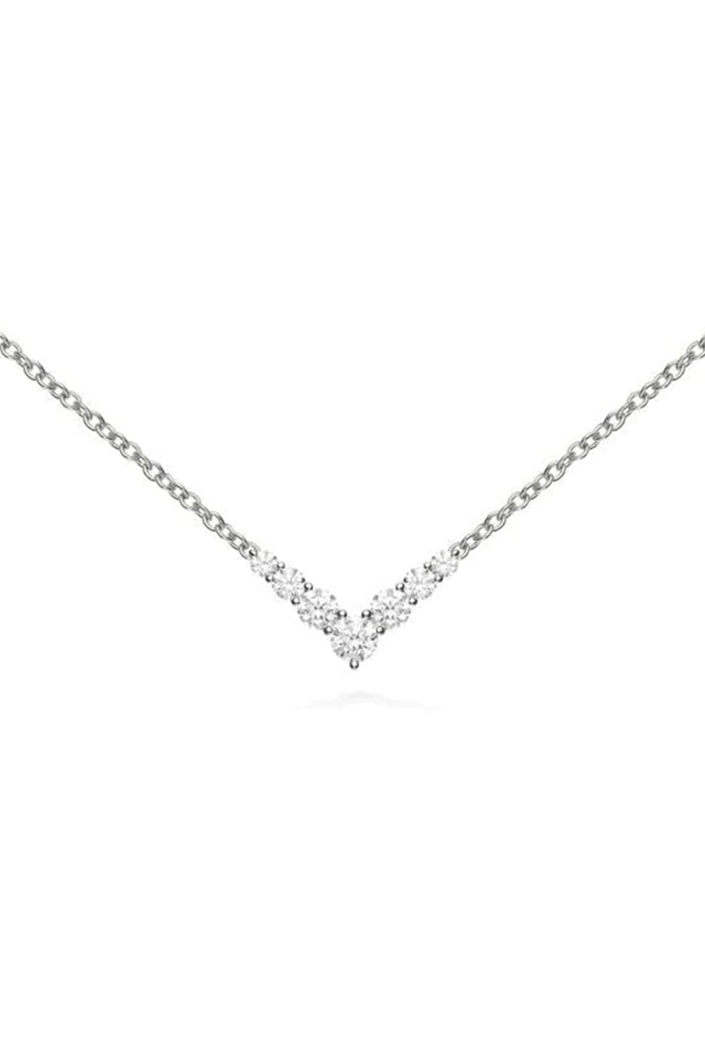 MELISSA KAYE-Mini Aria Diamond Necklace - White Gold-WHITE GOLD