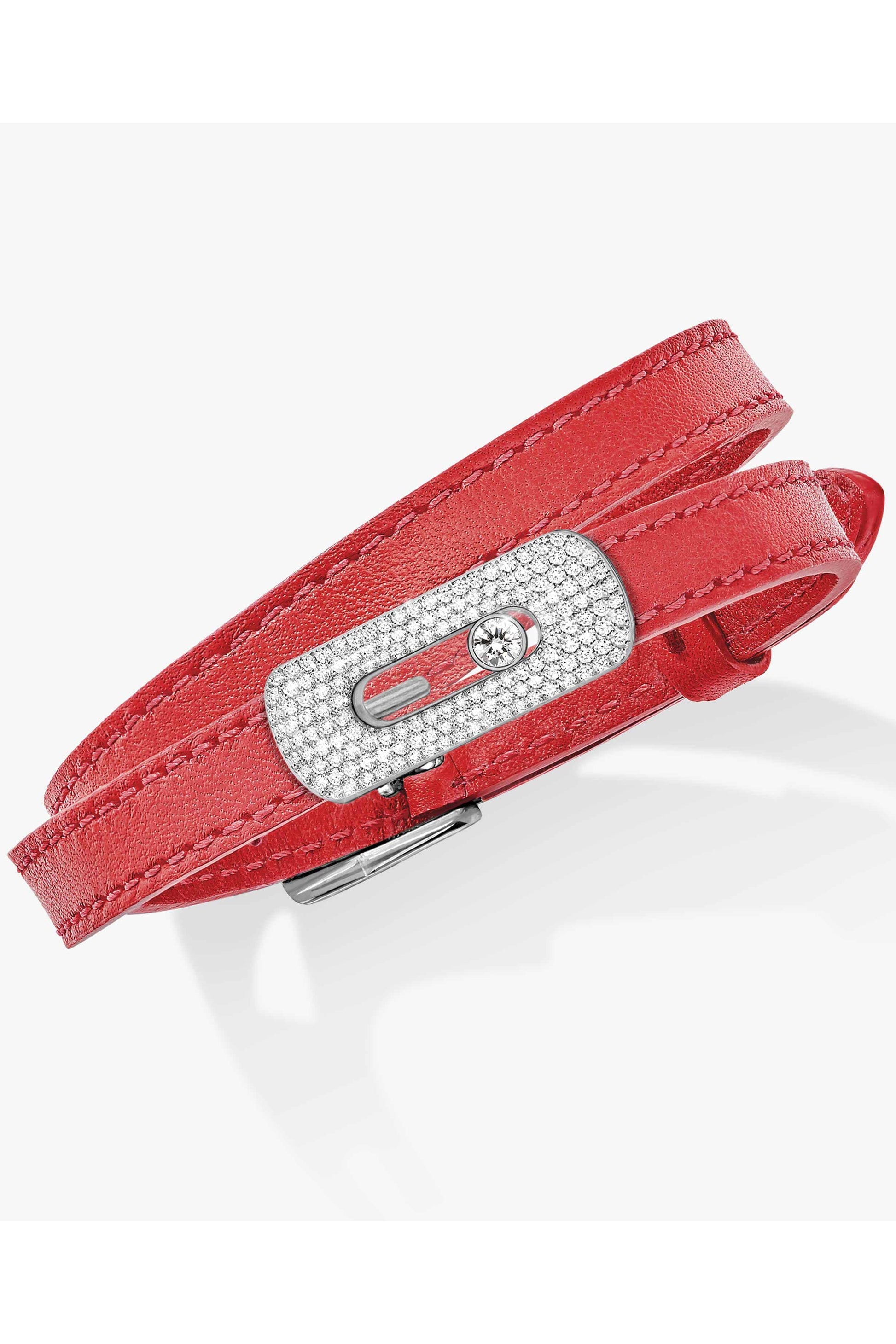 MESSIKA-My Move Leather Bracelet - Cherry Red-RED