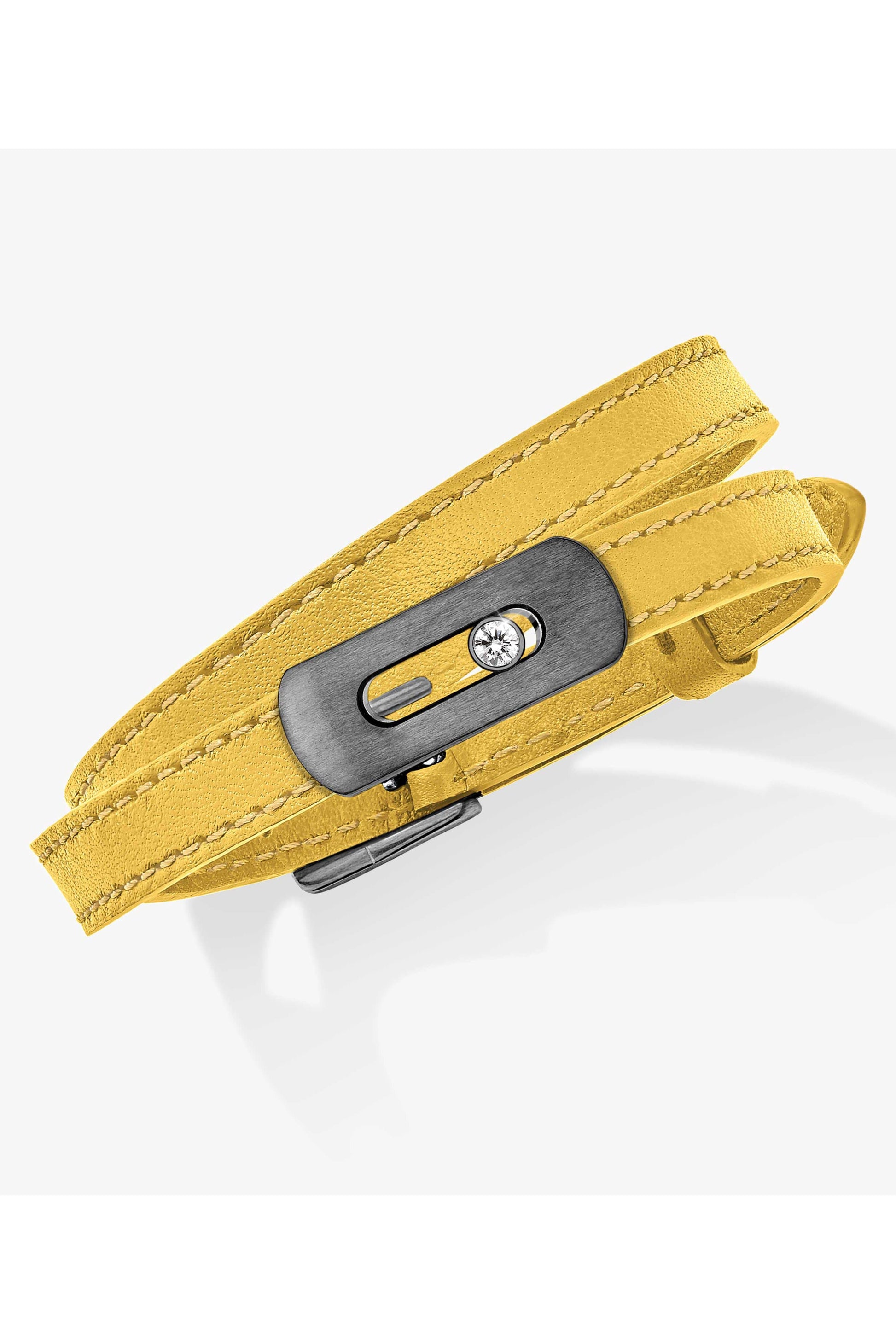 MESSIKA-My Move Leather Bracelet - Venitian Yellow-YELLOW