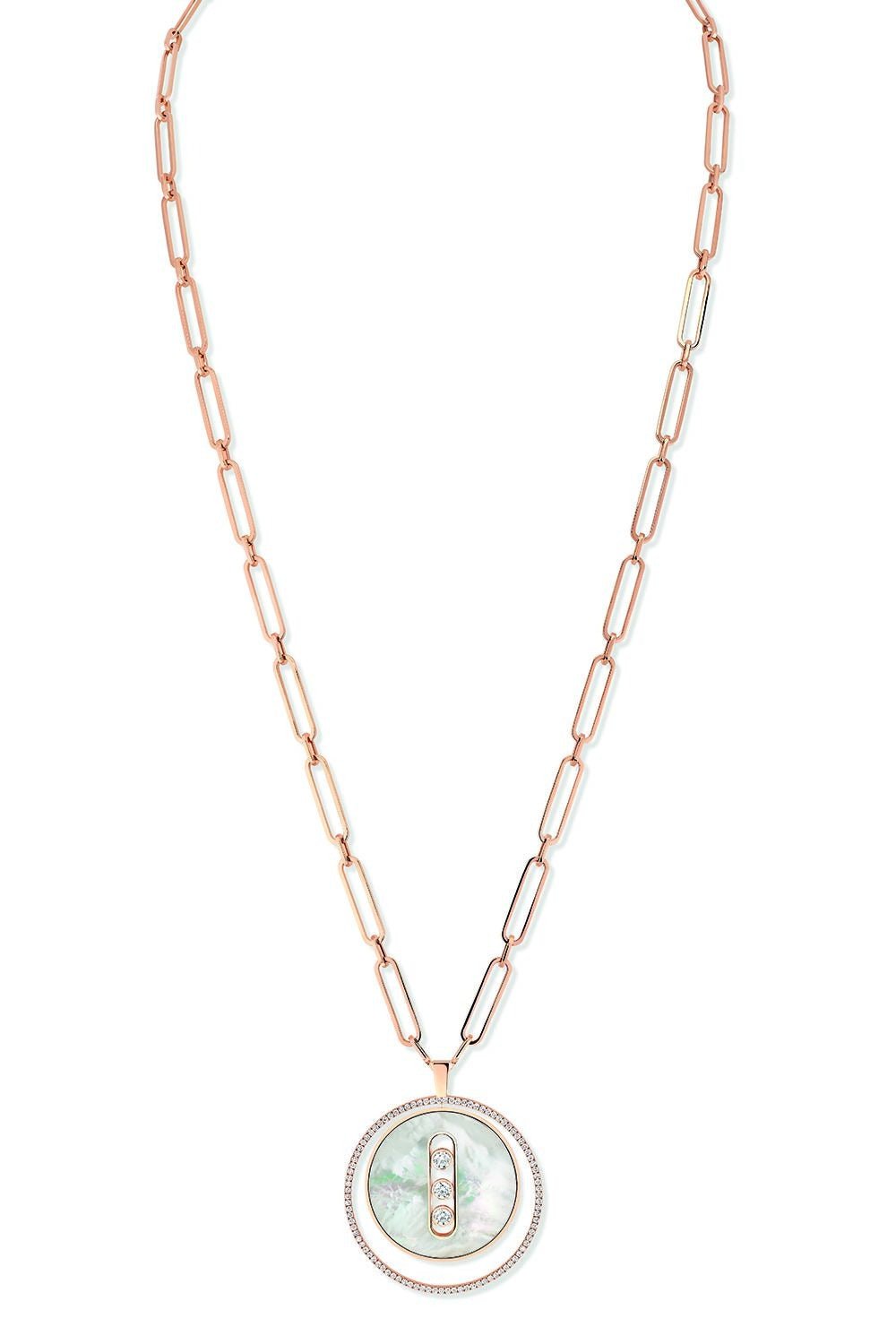 MESSIKA-Lucky Move Long Pendant Necklace-ROSE GOLD