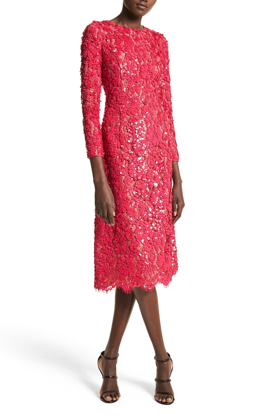 MICHAEL KORS-Paillette Hand Embroidered Dress-