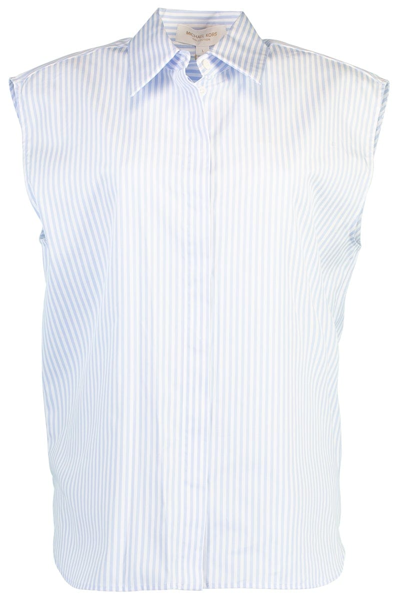 MICHAEL KORS-Sleeveless Button Down Shirt-