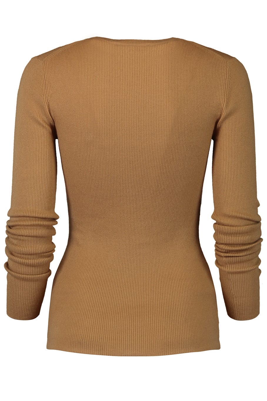 MICHAEL KORS COLLECTION-Hutton Ribbed Crewneck Pull Over - Camel-