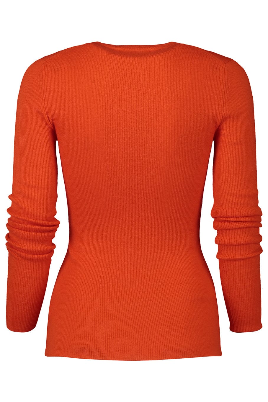 MICHAEL KORS COLLECTION-Hutton Ribbed Crewneck Pull Over - Orange-