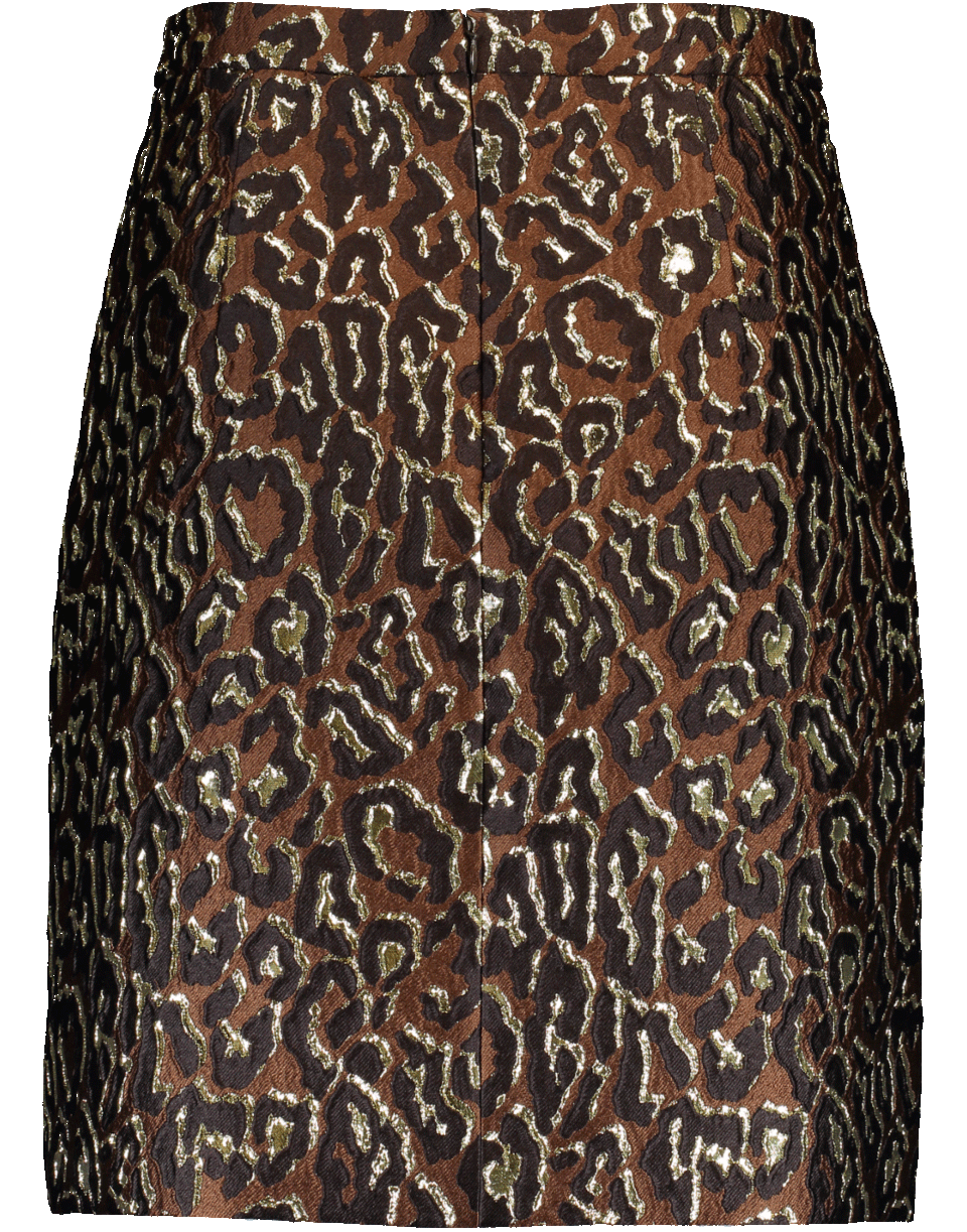 Leopard Metallic Jacquard Skirt CLOTHINGDRESSCASUAL MICHAEL KORS   