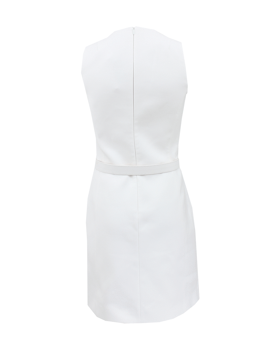 MICHAEL KORS-Stud Elliptical Shift Dress-WHITE