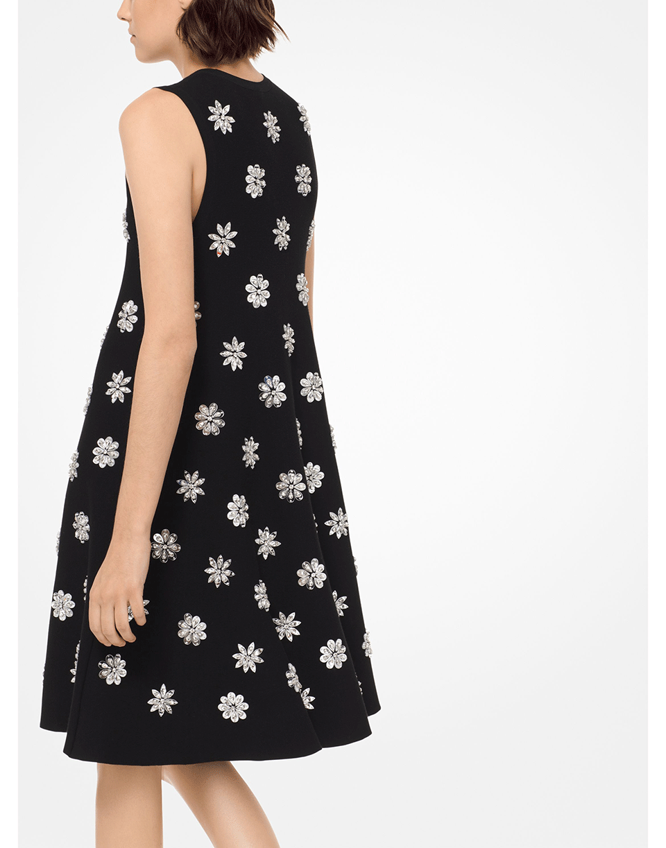 MICHAEL KORS-Embroidered Trapeze Dress-