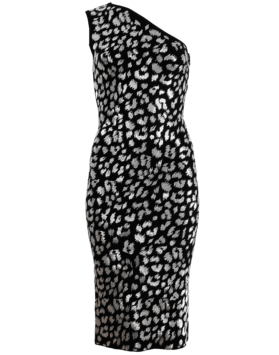 MICHAEL KORS-Silver Leopard Dress-BLACK