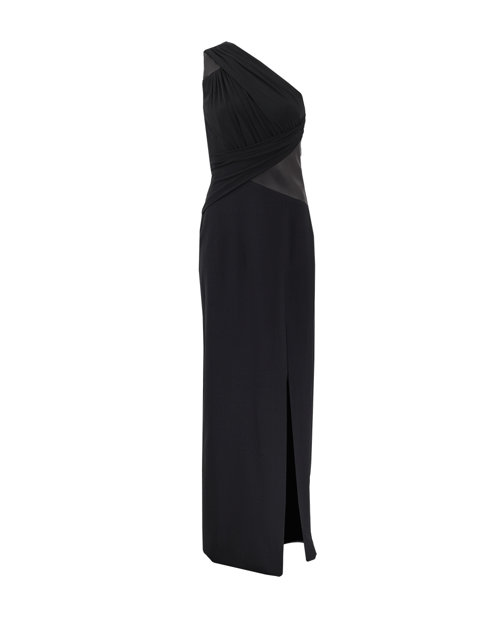 One Shoulder Jersey And Leather Gown CLOTHINGDRESSGOWN MICHAEL KORS   