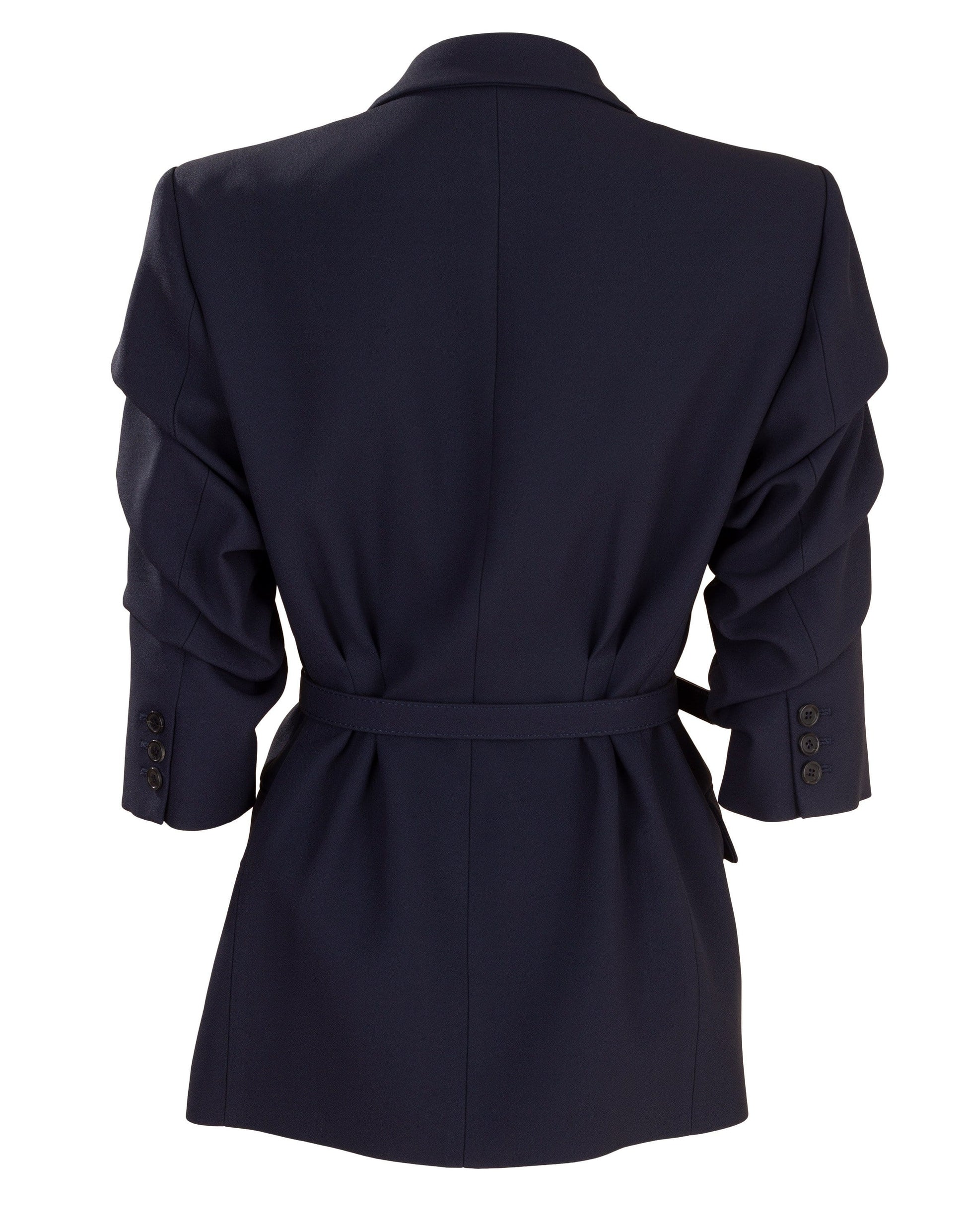 MICHAEL KORS-Midnight Crushed Sleeve Fitted Blazer-